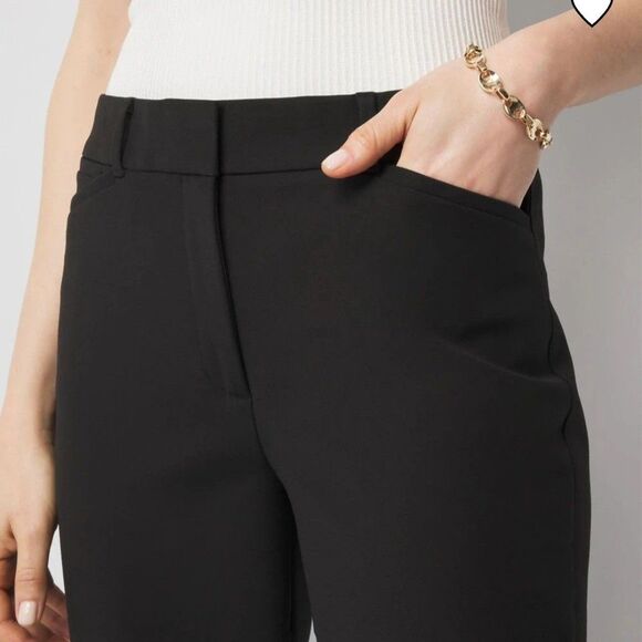 White House Black Market Ines Slim Boot Black Dress Pants Stretch Women's 12S - Picture 4 of 14